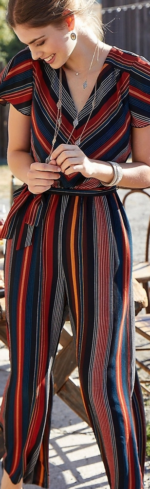 Maurices striped pant jumpsuit
